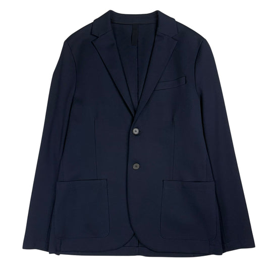 Single Breasted Blazer Diagonal Loro Piana Fabric Navy