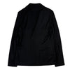 Double Breasted Peak Lapel Blazer Superfine Merino Black
