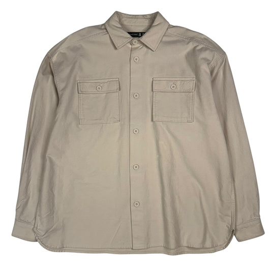 Oversized Work Shirt Brushed Cotton Moonbeam