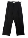 DM1-9 Pleated Slacks Black