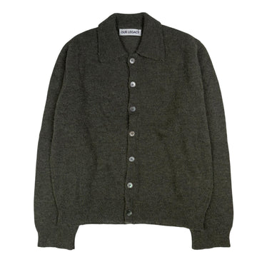 Evening Polo Moss Green Fuzzy Alpaca