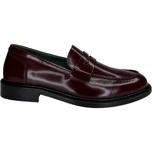 Yardee Moccasin Loafer Burgundy Polido