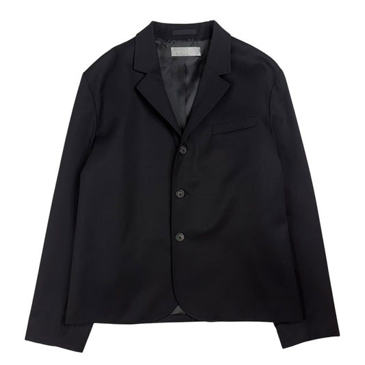 Rolling Blazer Coarse Black Gabardine