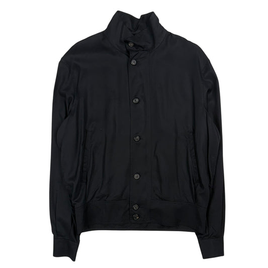 Mock Bomber Draping Black Lyocell