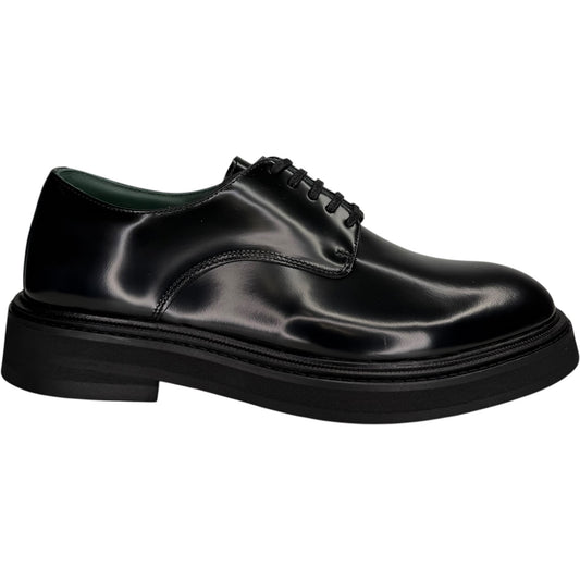 Officer Derby Black Polido Leather