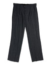Slack Trousers Stone Grey Plisse Wool