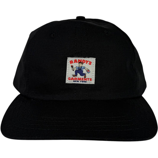 6-Panel Logo Snapback Black 6.5oz Cotton Ripstop