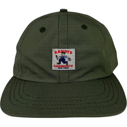 6-Panel Logo Snapback Olive 6.5oz Cotton Ripstop