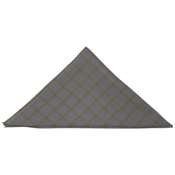 Bandana Cotton Linen Blue Yellow Check