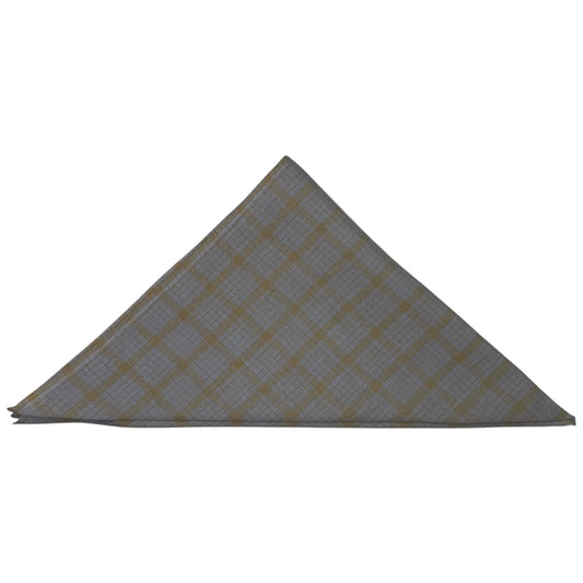 Bandana Cotton Linen Blue Yellow Check