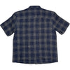 Checkered Shirt Cotton Linen Blue