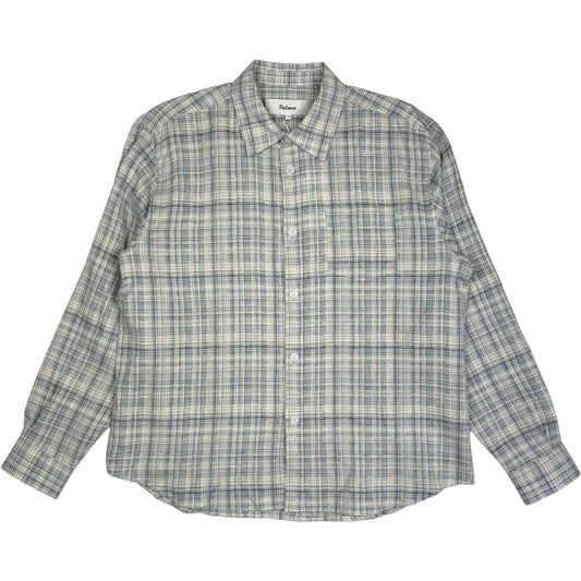 Wrinkle Shirt Sky Blue Cotton Linen