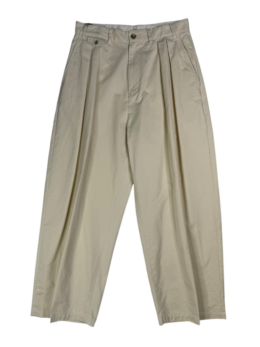 Alvy Double Pleat Pant Cream