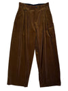 Alvy Cotton Corduroy Double Pleat Pant Toffee