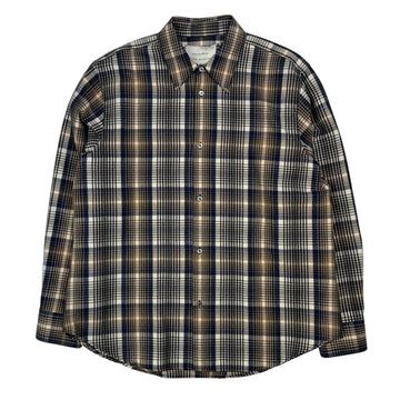 View Check Shirt Brushed Check Navy Oatmeal