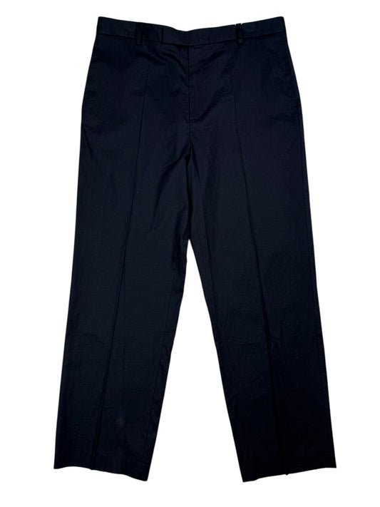 Pleated Linen Trouser Dark Navy