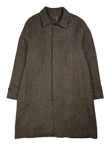 Cedric Wool Coat Harris Tweed Brown