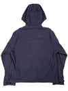 Herringbone Hooded Jacket Dark Blue Cotton