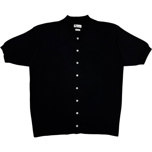 Aars Short Sleeve Knitted Black Shirt