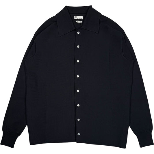Aars Long Sleeve Knitted Navy Shirt