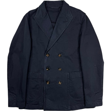 Aansonia Double Breasted Blazer Cotton Navy