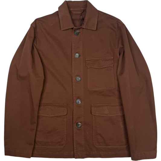 Aasti Three Pocket Overshirt Brown Cotton