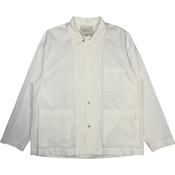 Three Pocket Overshirt Typewriter Cotton Optic White