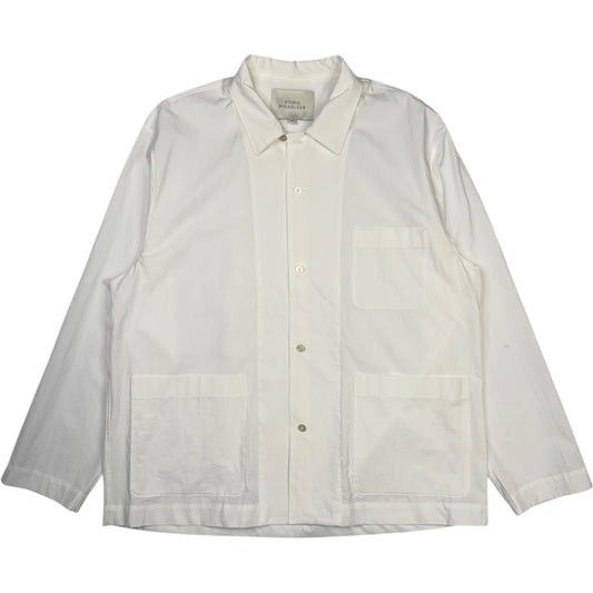 Three Pocket Overshirt Typewriter Cotton Optic White
