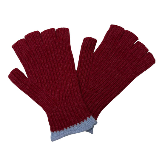 Lost My Fingers Ribbed Gloves Red