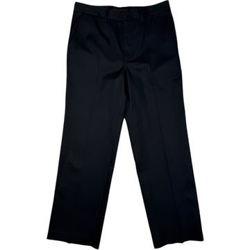 Cotton Linen Flat Front Deep Navy