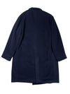 Aajax Double Breasted Coat Navy Wool