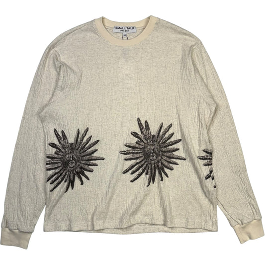 Long Sleeve T-Shirt Hand Drawn Graphic Stone Sun
