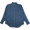 Amoeba Jacquard Curve Hem Shirt Blue