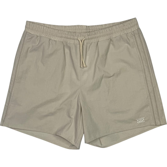 Vented Drawstring Shorts Oyster