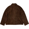 Short Raglan Suede Jacket Dark Brown