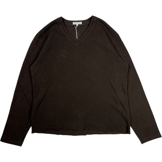 Cropped V Neck Sweater Timber