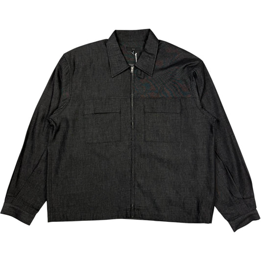 Joliet Zip Shirt Black Chambray