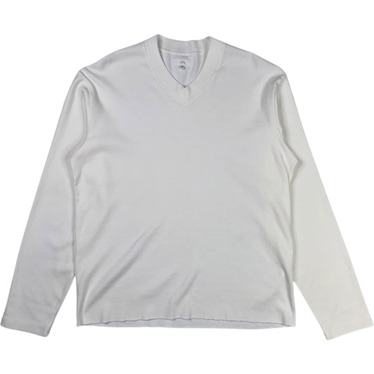 High V Neck T Shirt White