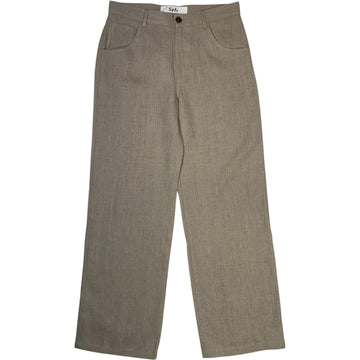 Arno Trouser Beige Concrete Linen