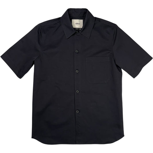 Hank Cotton-Linen Shirt Navy
