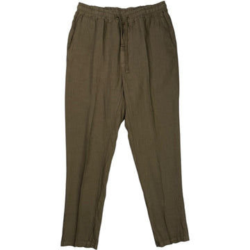 Mattia Linen Trouser Bottle Green