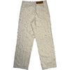 Nikos Jeans Fringed White Twill
