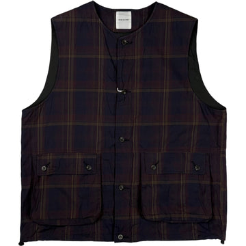 Crinkle Cotton Wine Work Vest