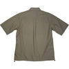 Crinkle Cotton Gray Short Sleeve Shirt