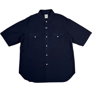 Cotton Navy Short Sleeve Shirt