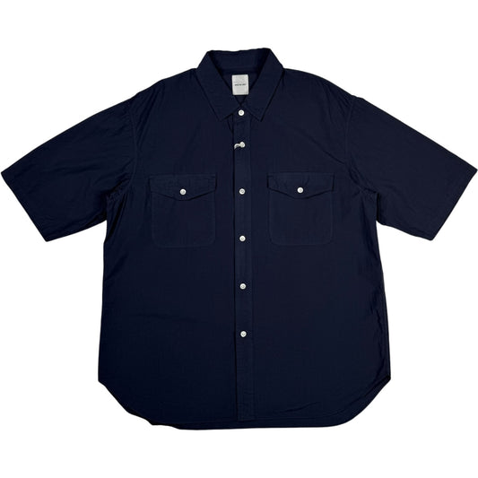 Cotton Navy Short Sleeve Shirt