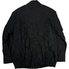 Crinkle Wool Linen Black Jacket