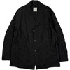 Crinkle Wool Linen Black Coverall Jacket