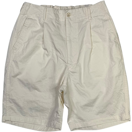 Crinkle Cotton Off White Short