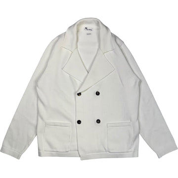 Aambrogio Cotton Panna Knitted Blazer